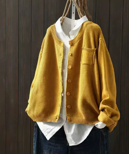Margot | V-Neck Chunky Knit Cardigan