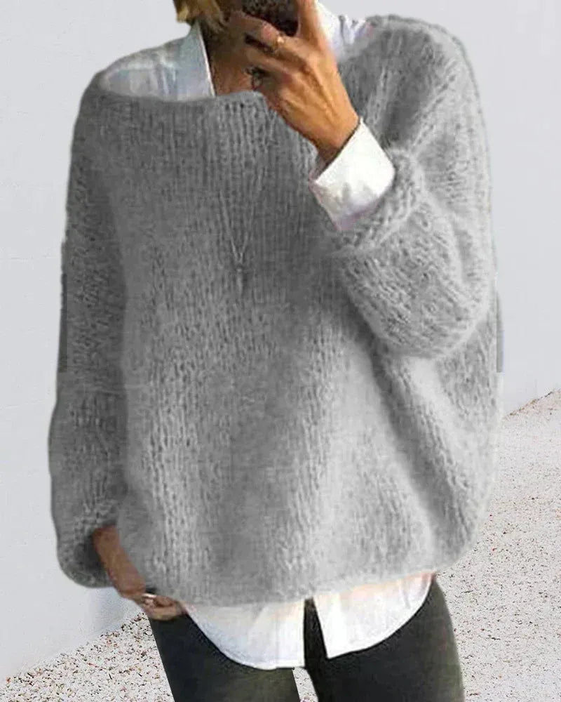 Rachel | Cosy Fluffy Oversized Round Neck Winter Jumper