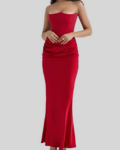 Tallulah | Women's Draped Maxi Wedding Guest Dress