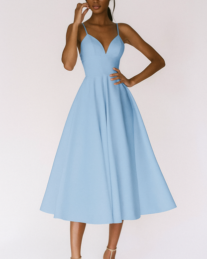 Phoebe | Women's Strappy Midi Wedding Guest Dress