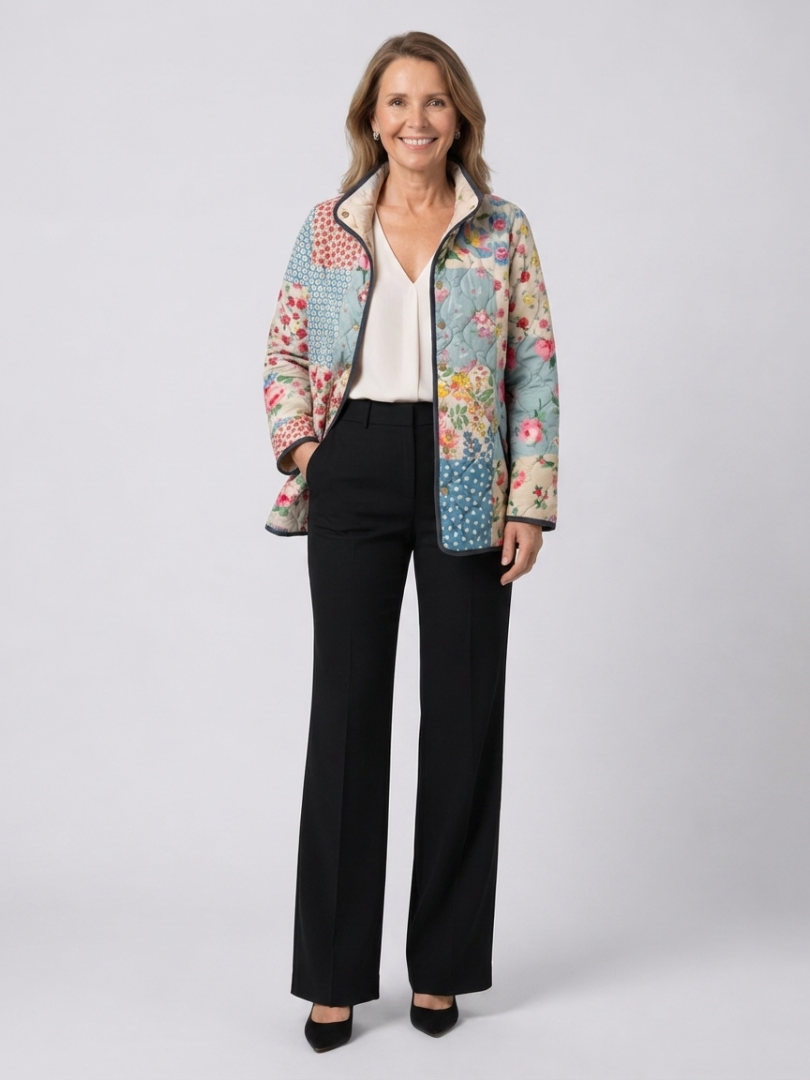 Gwyneth | Floral Print Quilted Jacket