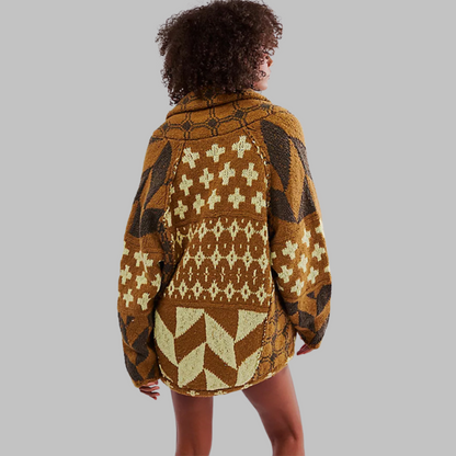 Evangelia | Button-Down Oversized Fit Elegant Cardigan