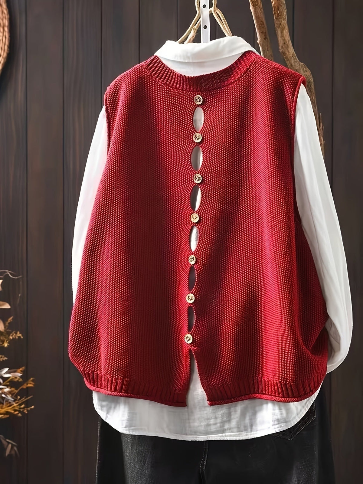 Rorie | Relaxed Fit Button Accents Winter Cardigan