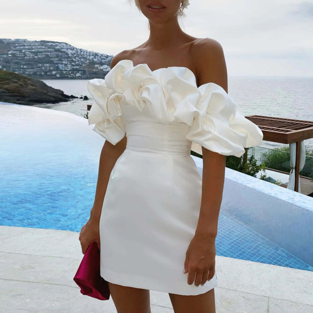 Josephine | Women's Ruffle Mini Wedding Guest Dress
