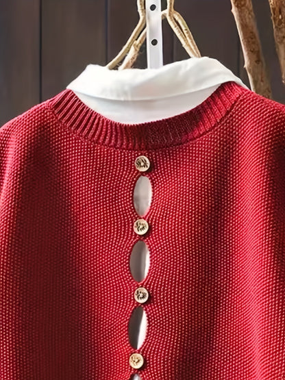Rorie | Relaxed Fit Button Accents Winter Cardigan