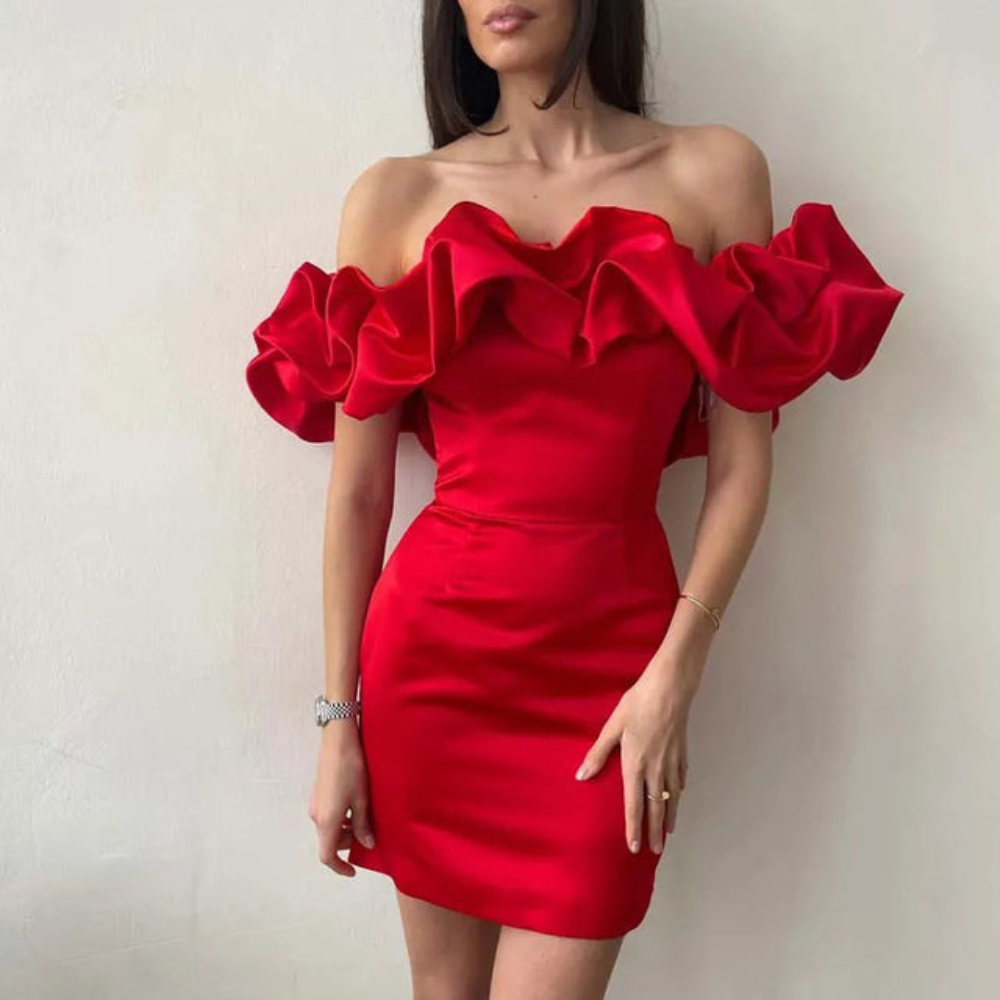 Josephine | Women's Ruffle Mini Wedding Guest Dress