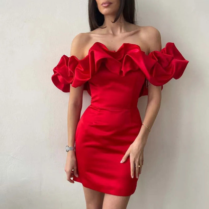 Josephine | Women's Ruffle Mini Wedding Guest Dress