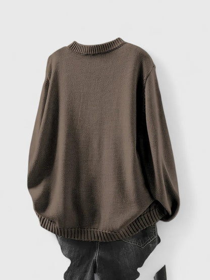 Annaloria | Decorative-Button Relaxed Fit Winter Cardigan
