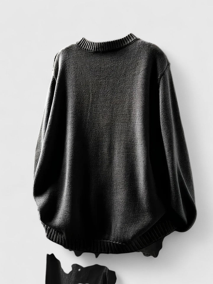 Annaloria | Decorative-Button Relaxed Fit Winter Cardigan