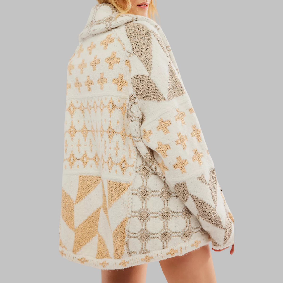 Evangelia | Button-Down Oversized Fit Elegant Cardigan