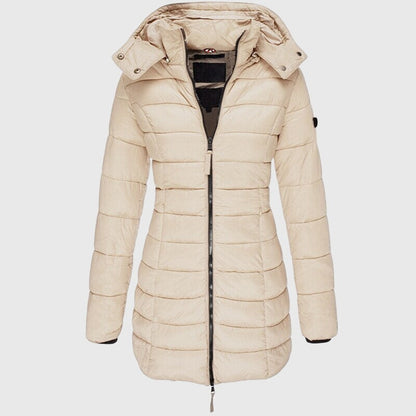 Kiera | Quilted Waterproof Hooded Longline Puffer Coat