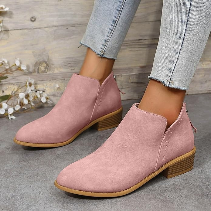 Larkin | Cut-Out Block Heel Pointed Chelsea Boots