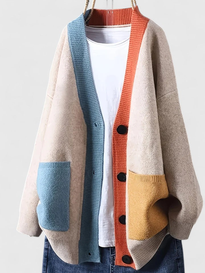 Jaynellee | Patch-Pocket Oversized Fit Winter Cardigan