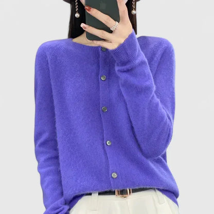 Lyxandria | O-Neck Single-Breasted Winter Cardigan