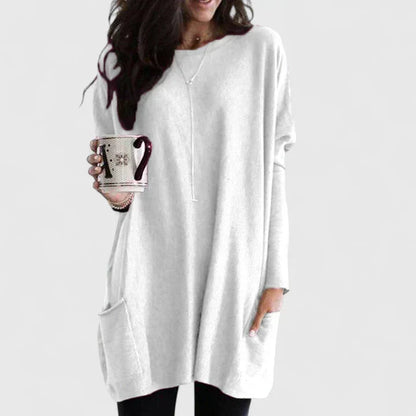 Kelly | Tunic Knit Pocket Detail Jumper