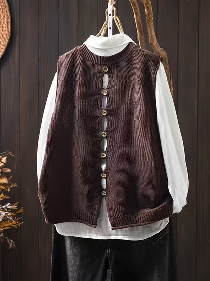 Rorie | Relaxed Fit Button Accents Winter Cardigan