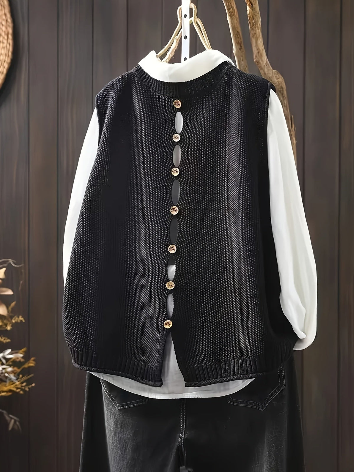 Rorie | Relaxed Fit Button Accents Winter Cardigan
