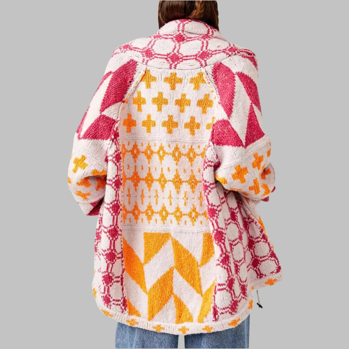 Evangelia | Button-Down Oversized Fit Elegant Cardigan