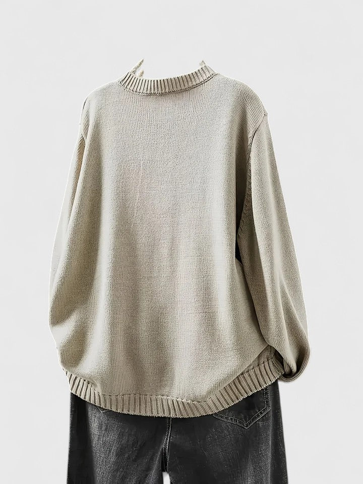 Annaloria | Decorative-Button Relaxed Fit Winter Cardigan