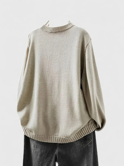Annaloria | Decorative-Button Relaxed Fit Winter Cardigan