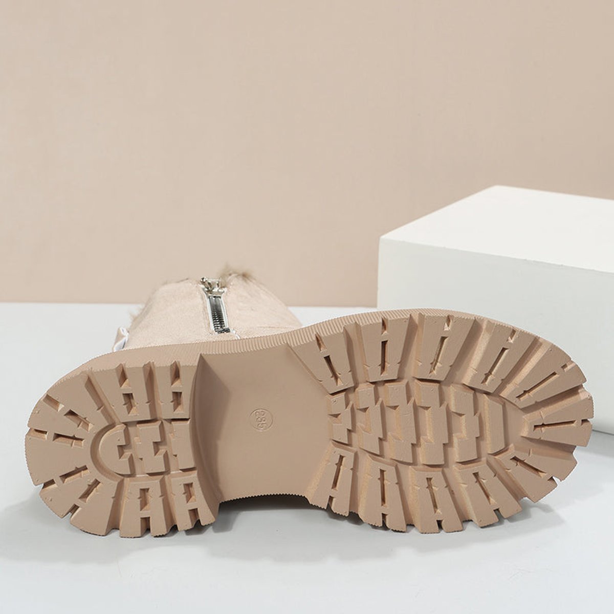 Sadie | Suede Fleece Lined Slip On Winter Ankle Boots