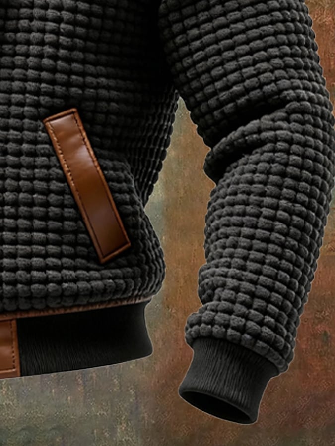 Oswald | Vintage-Style Thermal Button Jacket