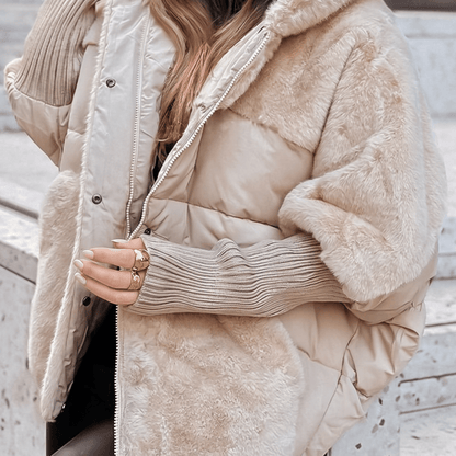 Arielle | Winter Quilted Faux Fur Hooded Puffer Coat