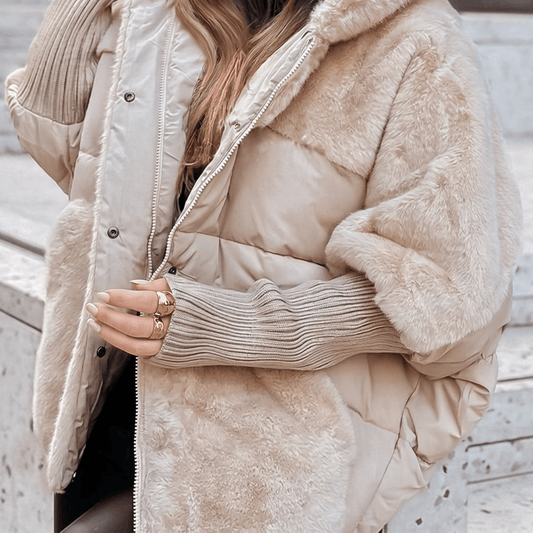 Arielle | Winter Quilted Faux Fur Hooded Puffer Coat