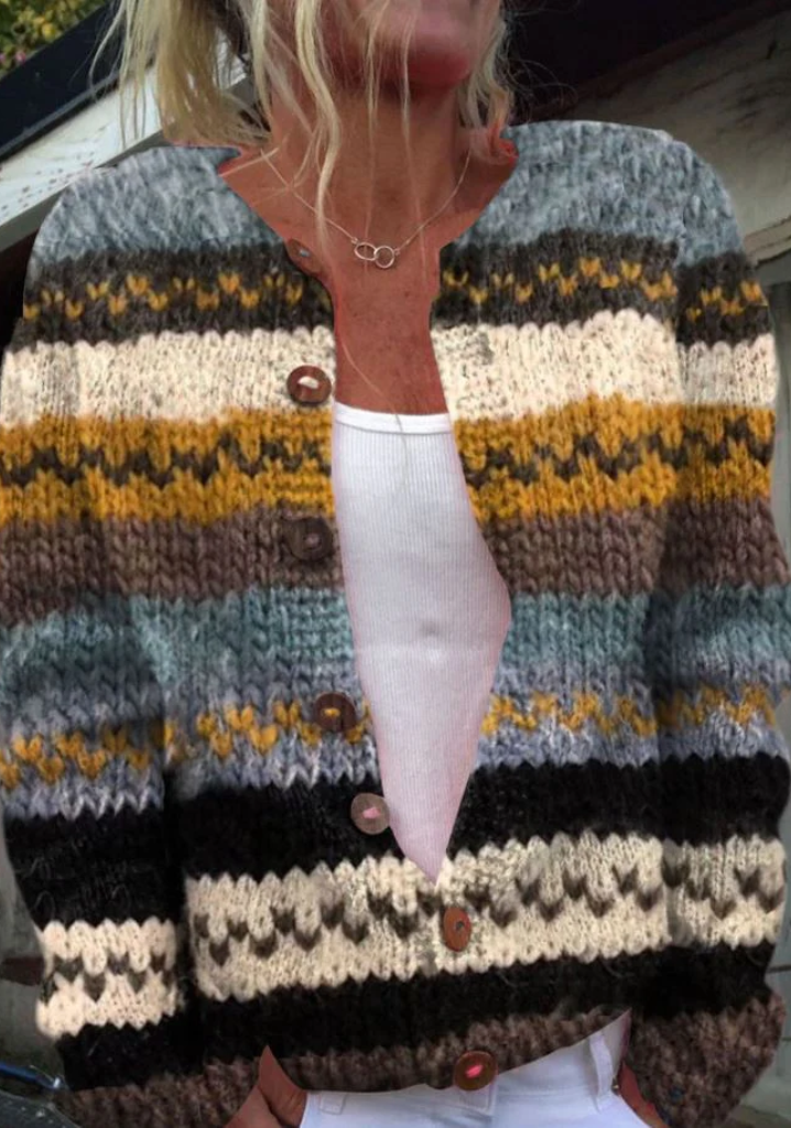 Bella | Sardine Art Open-Front Cosy Winter Cardigan