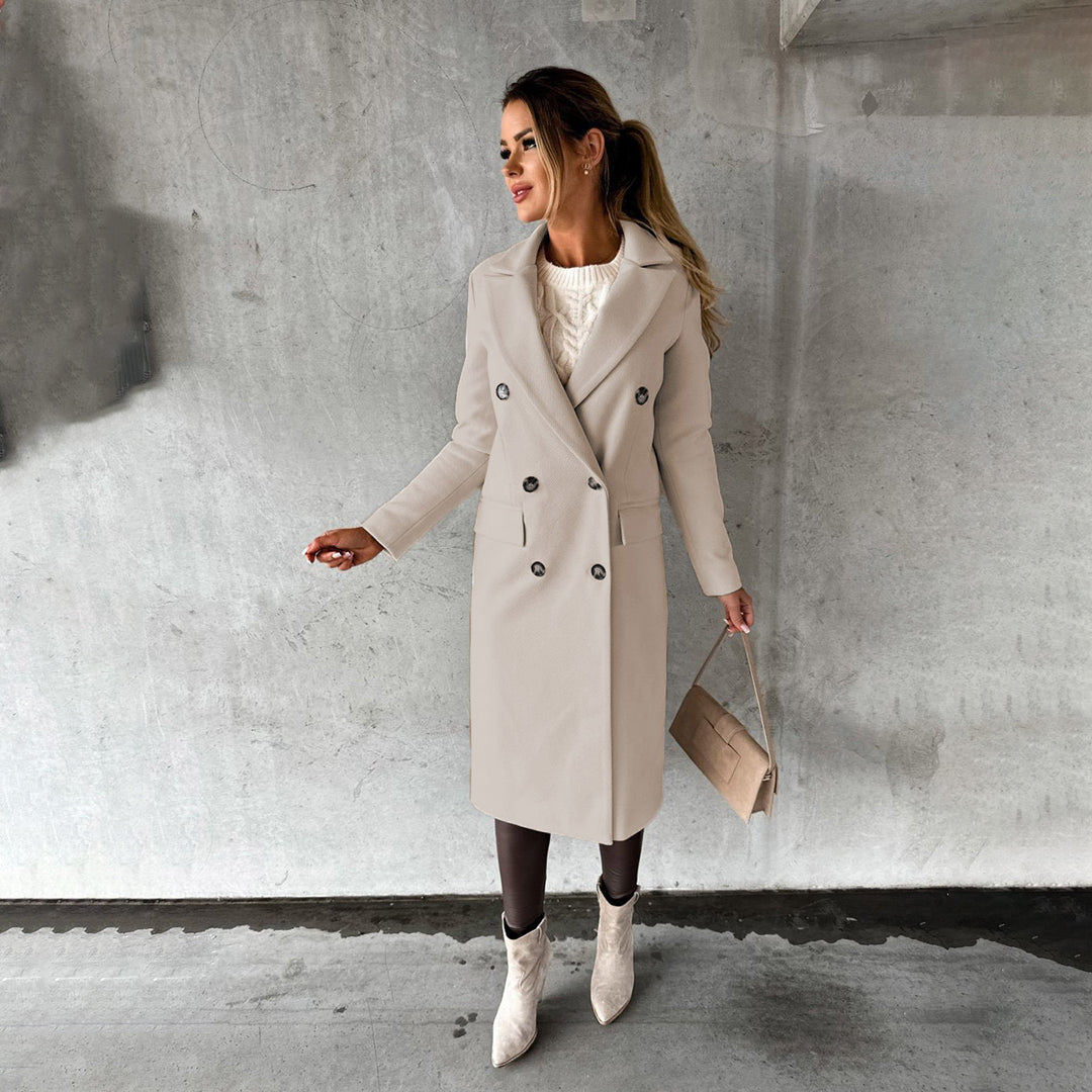 Margaux | Double-Breasted Longline Winter Coat