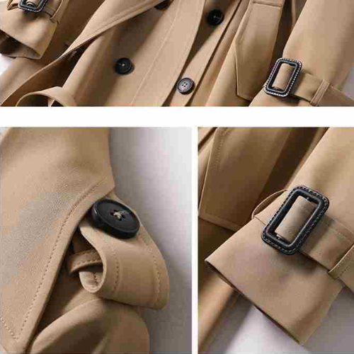 Marisol | Classic Double-Breasted Belted Long Trench Coat