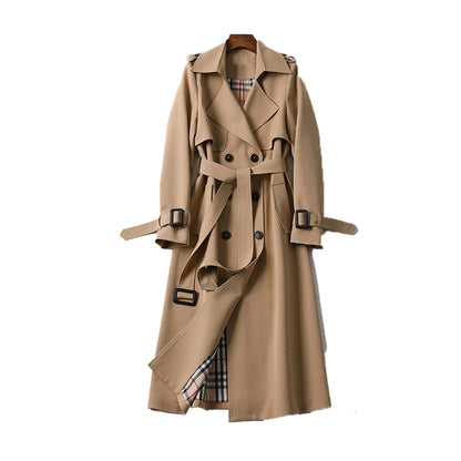 Marisol | Classic Double-Breasted Belted Long Trench Coat