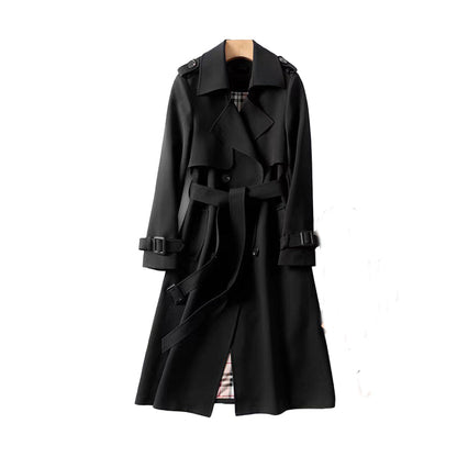 Marisol | Classic Double-Breasted Belted Long Trench Coat