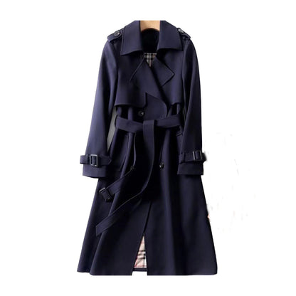 Marisol | Classic Double-Breasted Belted Long Trench Coat