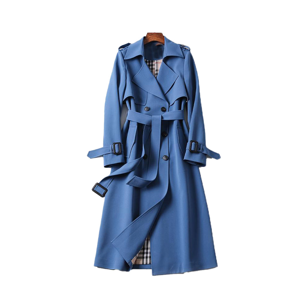 Marisol | Classic Double-Breasted Belted Long Trench Coat