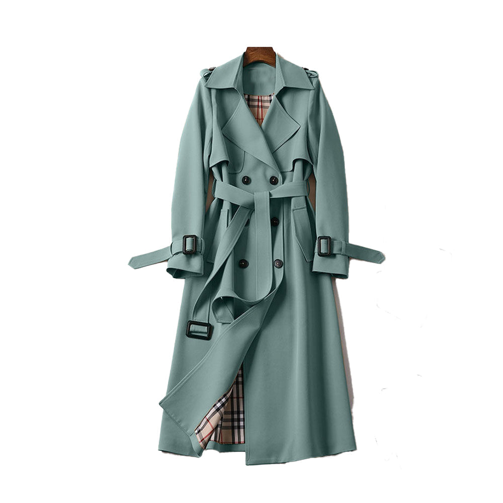 Marisol | Classic Double-Breasted Belted Long Trench Coat