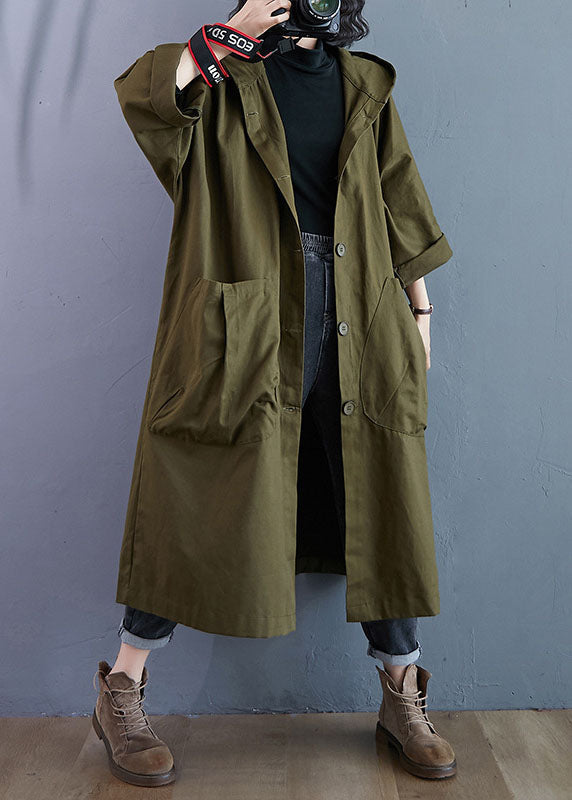 Marianne | Oversized Hooded Trench Coat with Patch Pockets