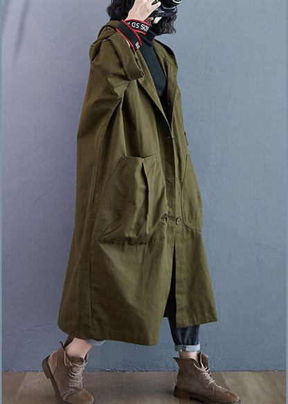 Marianne | Oversized Hooded Trench Coat with Patch Pockets