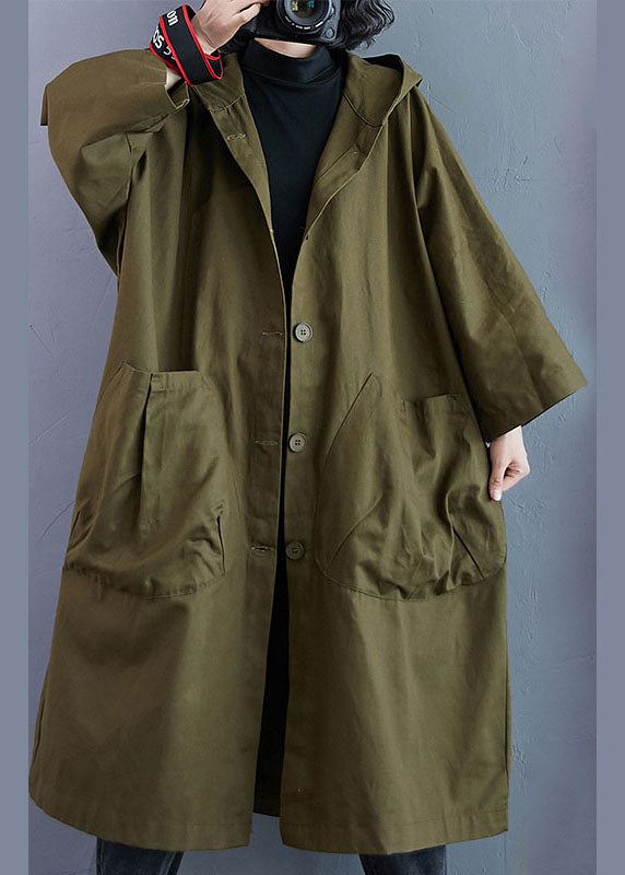 Marianne | Oversized Hooded Trench Coat with Patch Pockets