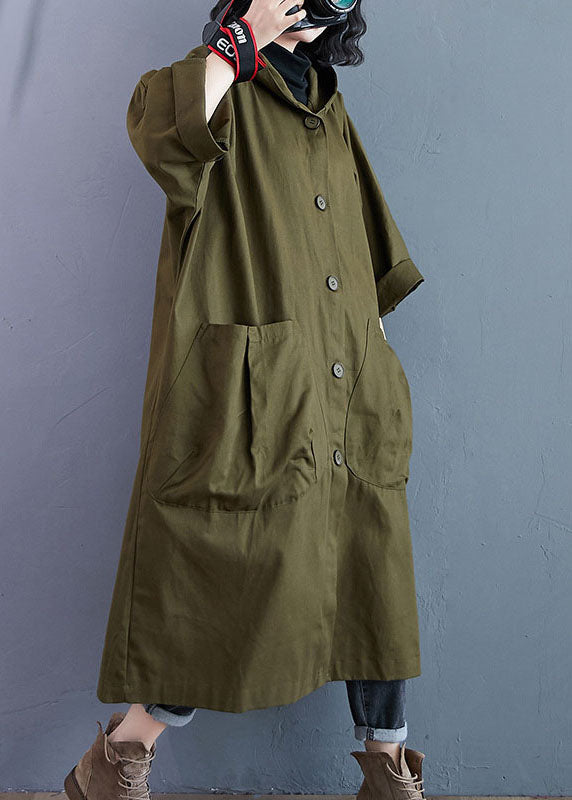 Marianne | Oversized Hooded Trench Coat with Patch Pockets