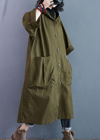 Marianne | Oversized Hooded Trench Coat with Patch Pockets