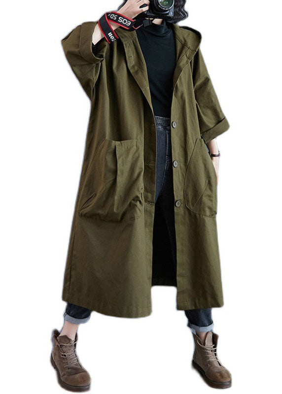 Marianne | Oversized Hooded Trench Coat with Patch Pockets