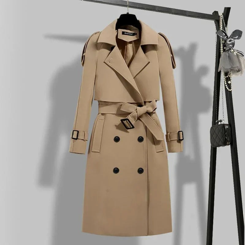 Annabel | Double-Breasted Belted Trench Coat
