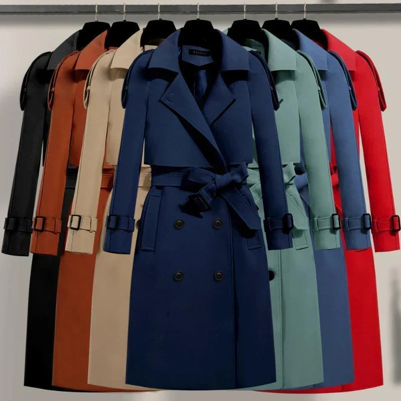 Annabel | Double-Breasted Belted Trench Coat