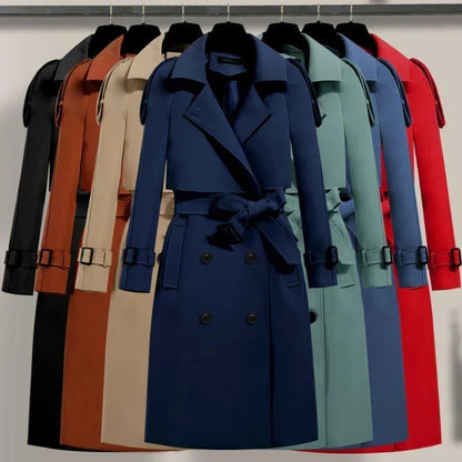 Annabel | Double-Breasted Belted Trench Coat
