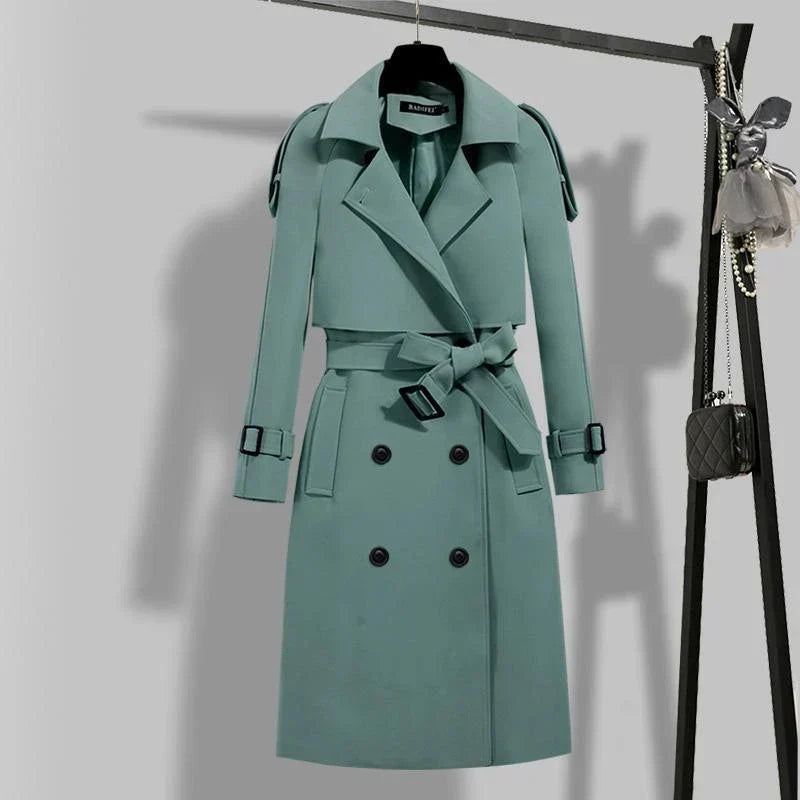 Annabel | Double-Breasted Belted Trench Coat