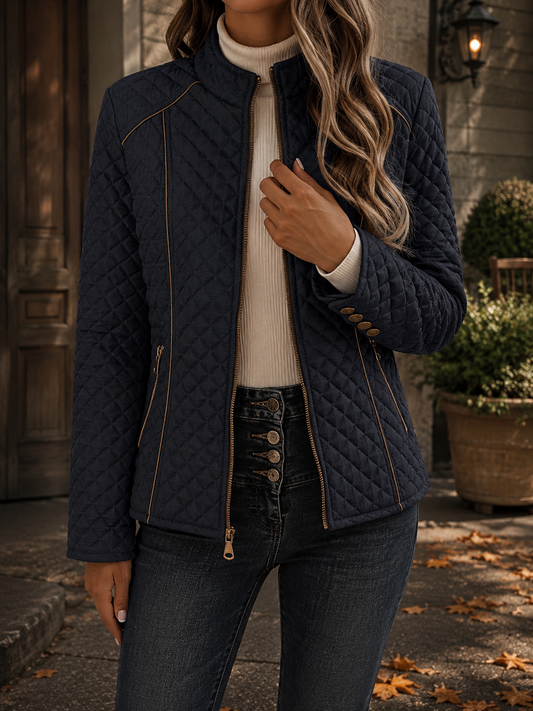 Millie | Warm Waterproof Fitted Quilted Puffer Jacket
