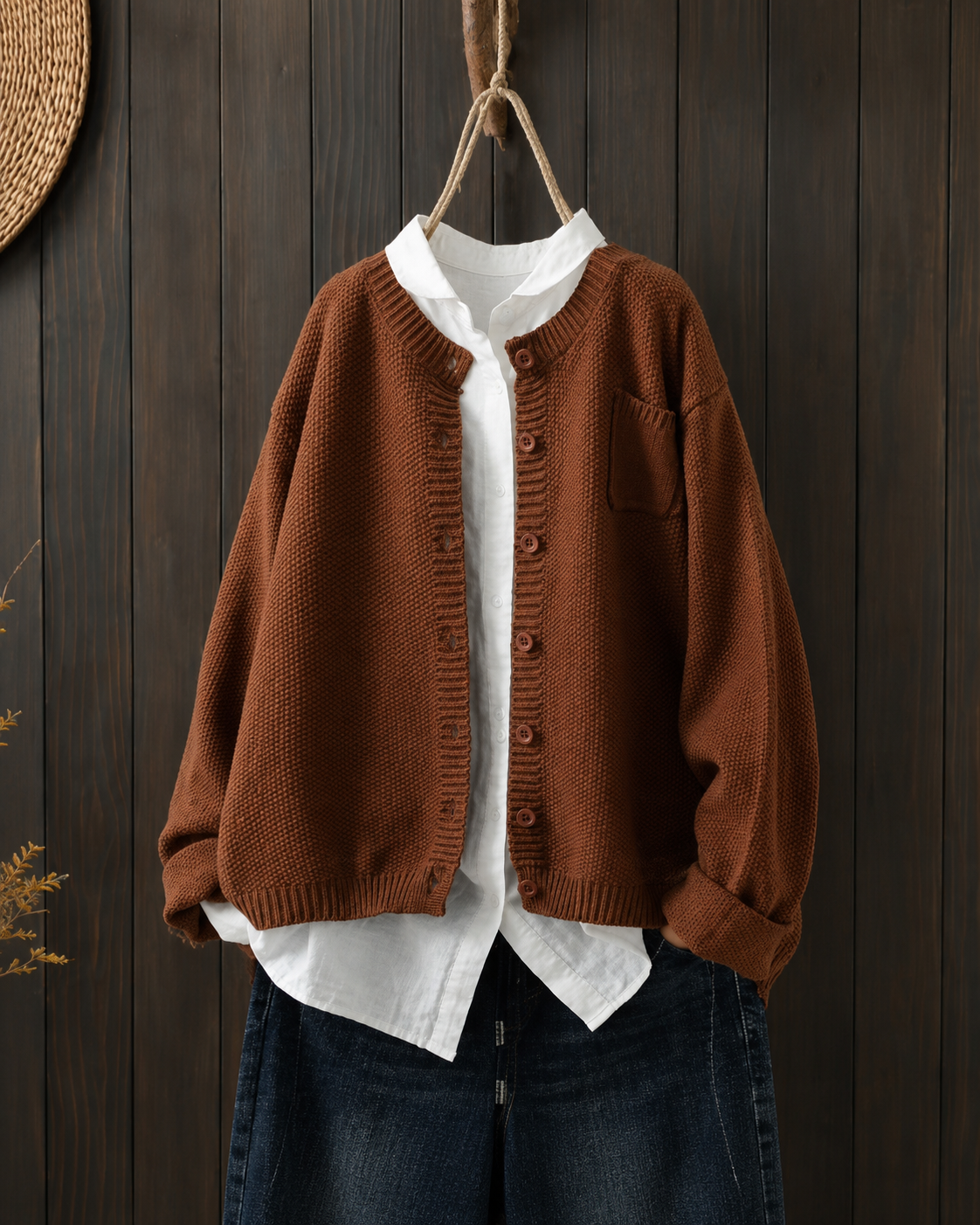 Margot | V-Neck Chunky Knit Cardigan