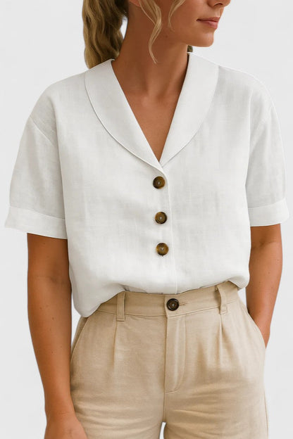 Charlie | Button-Front Breathable Blouse