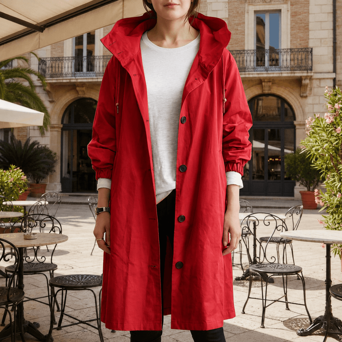Somerton | Hooded Waterproof Trench Rain Coat
